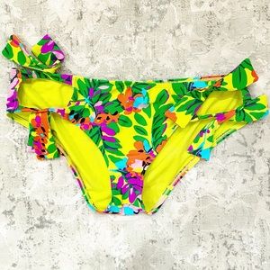 Aerie | Swim Hipster Yellow Floral Bikini Bottom